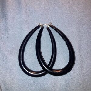 Vintage Black Hoop Earrings